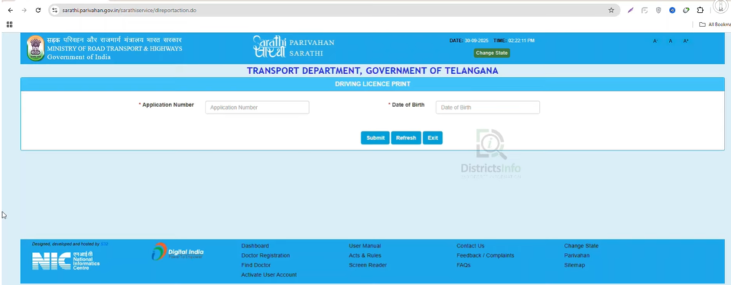 Download Driving Licence from Sarathi Parivahan