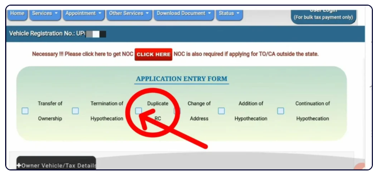 Choose Duplicate RC service.